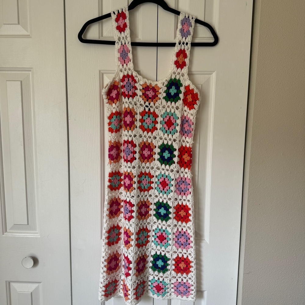 Beach Riot Multi Color Crochet Cover up Dress